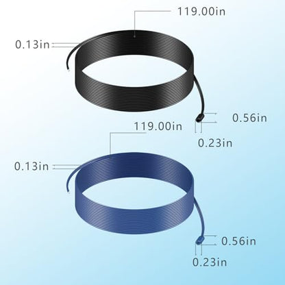 119-inch Temperature Probe Sensors (Black and Blue) Fit for Commercial Refrigerators and Freezers Compatible with Dixell Carel and More （Set of 2）