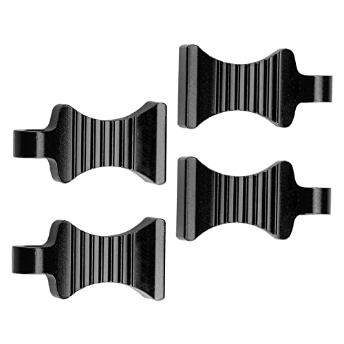 RC Body Clips Pins with Metal Aluminum Pull Tabs 1.2mm Rod for All 1/10 1/12 Scale Redcat HPI Himoto HSP Exceed RC Car Truck Buggy Shell Replacement Parts (Black) - color: Black