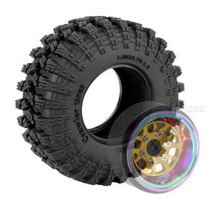 RC 1.3 Soft Silicone Rubber Wheel Tires for 1/18 TRX4M/Ascent-18/FMS 1/24 SCX24 RC Crawler,1.3" Soft Mud Terrain/Rock Crawling/Swamp Claw Mud Terrain/Road RC Tires 4Pcs,Style (C) - style: 4Pcs 1.3 Rubber Wheel - (C)