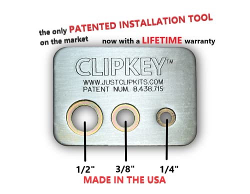 SRTK1 Just Clips Snap Ring Tool Kit with Clips and O-rings, Snap Ring Pliers and the Patented ClipKey. The only Installation Tool that works with 1/4", 3/8", & 1/2" Snap Rings.