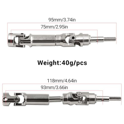Front/Rear Driveshafts #45 Steel CVD Drive Shafts 2pcs Alum Wheel Hub for Traxxas 1/16 Mini Maxx 4WD RTR Brushless Monster Truck 107154-1 Upgrade Parts (Blue)