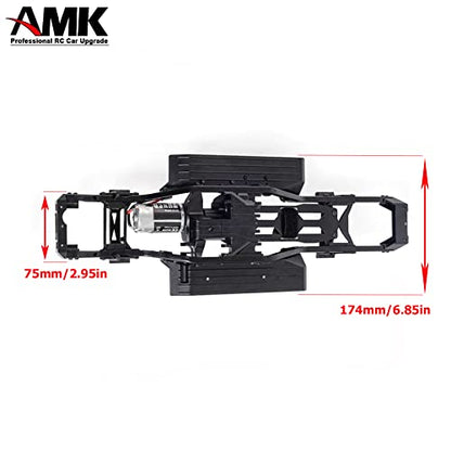313mm Wheelbase Nylon Chassis Frame Car Body with 2-Speed Transmission 35T 550 Motor for 1/10 RC Crawler Axial SCX10 TRX4 D90 (DIY+Axles)