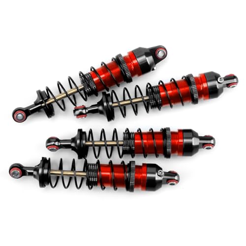 89mm Threaded Damper for Tra-xxas 1:16 Mini Maxx 4WD XRT VXL-3S | Monster Truck Upgrades Red Aluminum 7075 Alloy Adjustable Spring Shock Absorber - color: Red