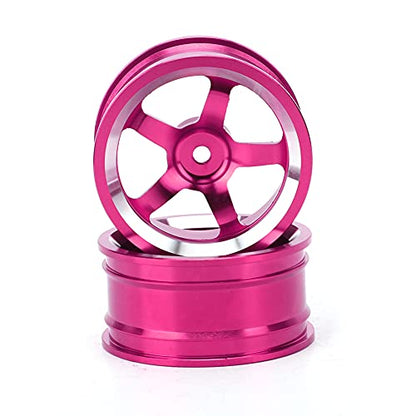 Tbest Aluminum Alloy RC Wheel Hub, Lightweight Durable 4Pcs Set, 1/10 Scale Drift Wheels Fit for Touring Tires, for RC Drift Cars, Racing Cars, Hobbyists
