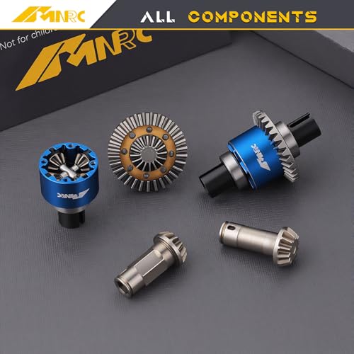 Steel Front Rear Differential Diff Input Gear Kit Compatible with Arrma Typhon Granite Mojave Grom Series Upgrade Part Blue - color: Blue