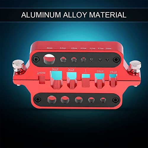 Aluminum Alloy Soldering Station Jig, Multifunction Soldering Aid for XT60 XT90 T Banana Connectors, with Thermal Insulating Layer and Adjustable Slots for RC Hobbyists