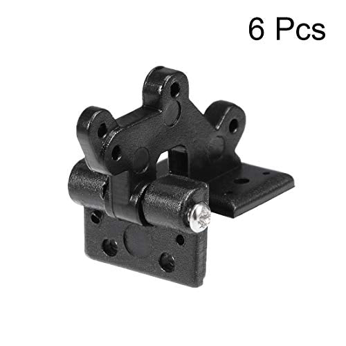 uxcell RC Hinges Adjustable Hatch Hinge L30 x W16 mm, for RC Model Airplane Parts Black 6pcs
