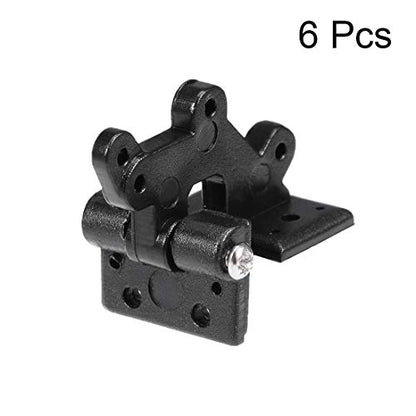 uxcell RC Hinges Adjustable Hatch Hinge L30 x W16 mm, for RC Model Airplane Parts Black 6pcs