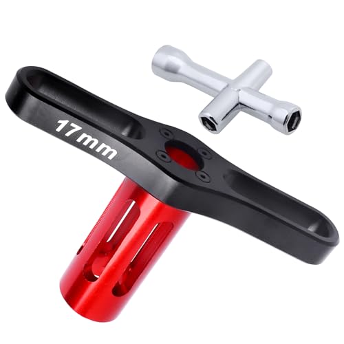 17mm Wheel Hex Hub Wrench RC Repair Tools for 1/8 1/10 Scale Off-Road Vehicles, Trucks, Buggies, Rock Crawlers, Touring, and Drift Cars