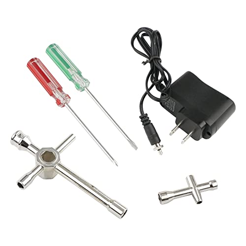 Nitro Starter Glow Plug Igniter Charger Screwdrivers Wrench Fuel Bottle Tools Combo for Nitro Powered 1/8 1/10 RC Car Buggy Truck HSP Redcat Traxxas etc