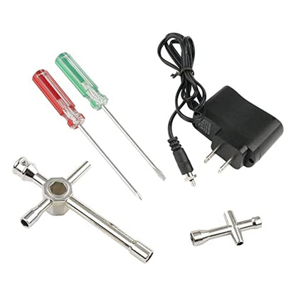 Nitro Starter Glow Plug Igniter Charger Screwdrivers Wrench Fuel Bottle Tools Combo for Nitro Powered 1/8 1/10 RC Car Buggy Truck HSP Redcat Traxxas etc