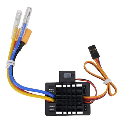 CHICIRIS 80A Brushed ESC Electronic Speed Controller, with T Plug XT60 Plug for 1/10 RC Car RC Boat 540 550 750 Motors (Black) - color: Black