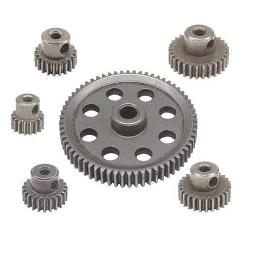 RC Steel Gears 11184 Differential Gear 64T Spur Gear 17T 21T 23T 26T 29T | Motor Gear RC Replacement Parts for HSP 1/10 Monster Truck Brontosaurus Redcat Volcano EPX 94111 RC Vehicle Gears