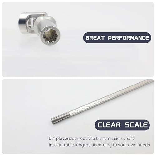 Stainless Steel DriveShaft Cut to Length for 1/10 Crawler SCX10(Silver) | SCX10 Drive Shaft,Cut to Length Driveshaft,68-229mm U-Joint,for 1/10 RC LCG Rig Sportsy Scalers GSPEED Capra Pro Element DIY - color: Silver