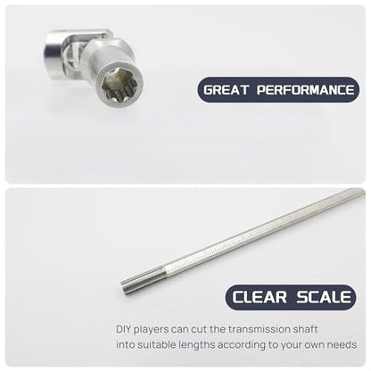 Stainless Steel DriveShaft Cut to Length for 1/10 Crawler SCX10(Silver) | SCX10 Drive Shaft,Cut to Length Driveshaft,68-229mm U-Joint,for 1/10 RC LCG Rig Sportsy Scalers GSPEED Capra Pro Element DIY - color: Silver