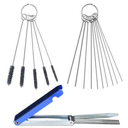 Carburetor Carbon Dirt Jet Remove Cleaner Tool Kit | 13 Cleaning Wires Set + 10 Cleaning Needles + 5 Nylon Brushes for Motorcycle ATV Moped Welder Carb Chainsaw Spray - color: 13 Cleaning Wires Set + 10 Cleaning Needles + 5 Nylon Brushes Tool Kit