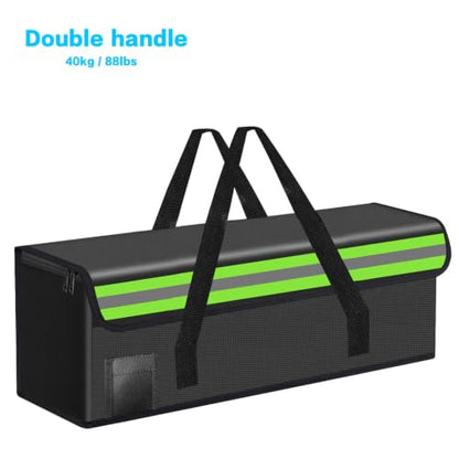 19.3"x5.9"x7.1" Lipo Safe Bag Fireproof Bag for Lipo Battery Pack Storage Charging Transport,Home Office Travel Fireproof Safe Storage for Cash Valuables Jewelry Passport Power bank Lipo Battery - size: 490*150*180mm