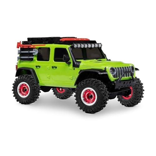 0.7" Aluminum Beadlock Wheels and Tires Set for 1/30 Axial SCX30 RC Crawler – Upgrade Parts (Red-297) - color: Red-297