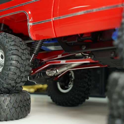INJORA Aluminium High Clearance Links for TRX4M High Trail K10 F150（Red） - color: Red