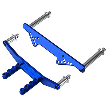 Metal Front & Rear Body Mounts Body Posts Upgrade Parts Compatible with Traxxas Slash 2WD Rustler Stampede VXL 1/10 RC 2WD Car (Blue) - color: Blue
