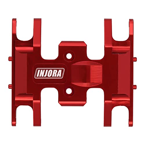 INJORA RC Skid Plate for Axial SCX24 Bronco Gladiator Deadbolt C10 Upgrades Parts 1/24 RC Crawler（Red） - color: Red
