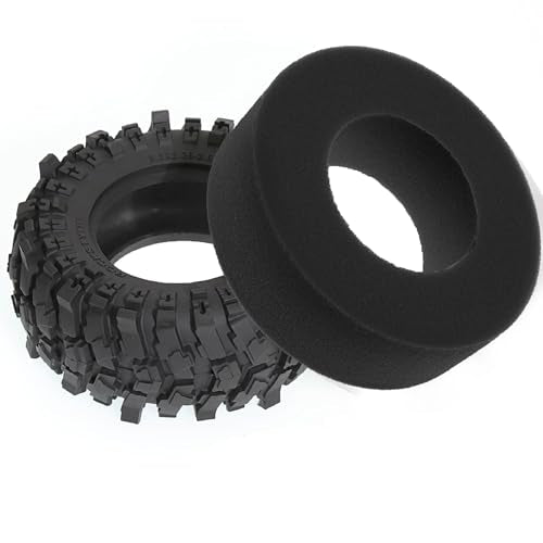 2.6'' Crawler Tires Rubber Mud Tyres OD 5.3'' (4PCS) for Axial SCX10 TRX4/6 GEN7/8 FCX10 RBX10 MJX H8H MK07 KM4 4082/83 1/7 1/8 1/10 Crawler Car (D) - color: D