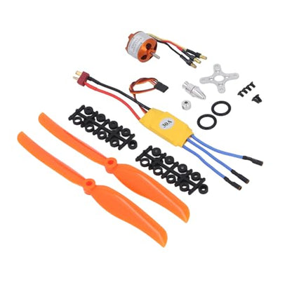 1400kv Brushless Motor with 30A ESC, 8060 Propeller and Screw Set for RC Airplane, Quadcopter