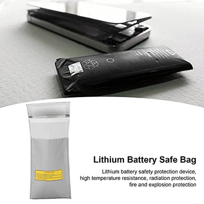 Lithium Battery Fireproof Explosion Proof Bag, 2PCS Storage Guard Safe Pouch Fire Retardant Lipo Bags for Airplane Model Battery