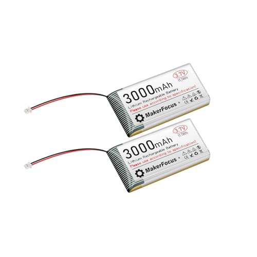 3.7V 3000mAh Lithium Polymer Rechargeable Battery for ESP32 2pcs | 1S LiPo Battery, JST 1.25 Plug, Built-in Protection Board for Meshtastic Devices, ESP32 Development Board, Electronic Devices - size: 2