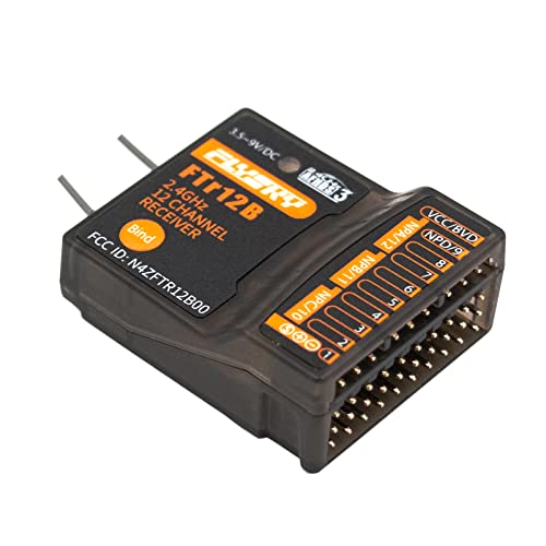 HTLNUZD Flysky FTr12B 12 Channel 2.4ghz Dual Antenna PWM PPM i.Bus S.Bus Receiver, Adaptation PL18 NB4 NB4 Lite AFHDS3 Transmitter for Rc Airplaner Engineering Vehicle