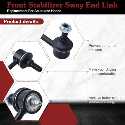 2* K90452 K90453 Rear Sway Bar Link - Restore Rear Stability | Compatible with 2001-2005 Acura EL Honda Civic - color: 1*K90452 1*K90453, size: Sway Bar Link