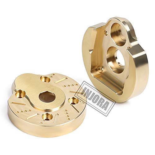 INJORA AXI03007 Brass Portal Knuckle Steering Cap Housing for 1:10 RC Crawler AXAIL SCX10 III AXI03007 & Capra 1.9 UTB AXI03004,2PCS (Set A) - style: Set A