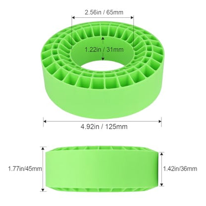 2.2" Crawler Tire Inserts, 4-Pack — Soft Silicone Rubber, Fits 132–134 mm (5.25" OD), 125×45 mm — Waterproof, Firm Sidewall Control, Rock/Trail Traction Boost (Green) - color: Green