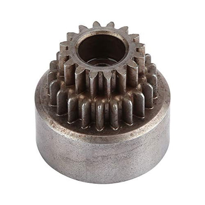 02023 Metal Clutch Bell, Double Gears CNC Machined RC Clutch Bell RC Model Upgrade Part for 94122 1/10 Car Drift Vehicle Accessory