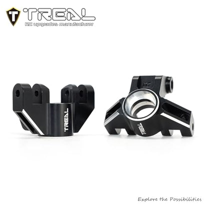 Treal Aluminum 7075 Front Steering Knuckels for Losi LMT (Black) - color: Black