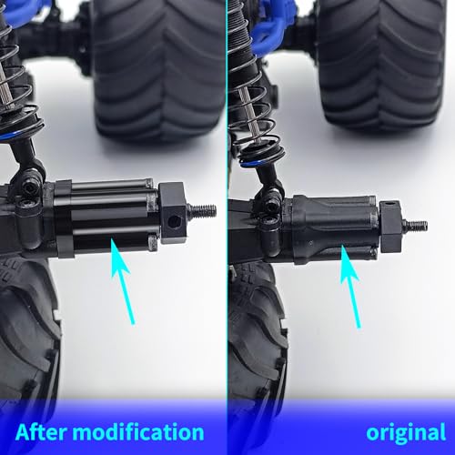 Aluminum 7075 Rear Hubs Axle Mount Set 0 Degree Rear Axle Mount Lockout for LOSI 1/18 Mini LMT 4X4 Brushed Monster Truck RTR Upgrade Parts