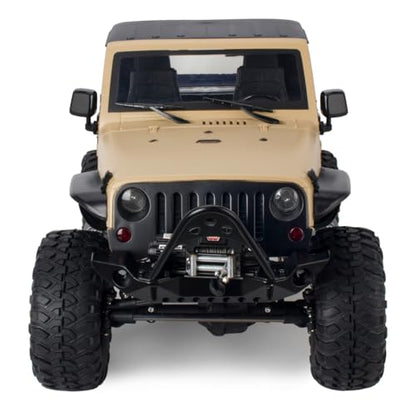 313mm Wheelbase Hard Plastic Pickup Body Shell Unassembled Kit for 1/10 RC Crawler Car Axial SCX10 90046 Jeep Wrangler (Desert Yellow) - color: Desert Yellow