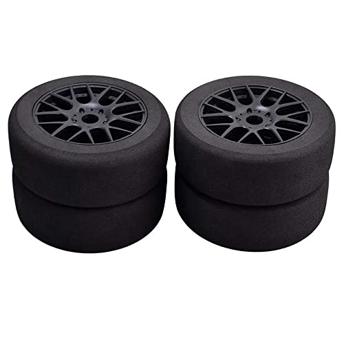 RC Wheels and Tires, 4Pcs 1/8 Off-Road EVA Foam Tires 17mm Hex Hubs Wheels Rim for Kyosho HSP HPI RC Racing Toy Car Trucks Crawlers, 1/8 RC Car Parts and Accessories - style: 1/8 88H Foam