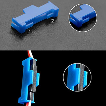 Skrnrhrery servo Extension Cable Safety Connector Clips,50 PCS servo Plug Lock Male/Female or servo y Adapt Cable for servo Extension Cable, Jr Servo Cable kit. servo Lead Lock… - color: 50pcsblue
