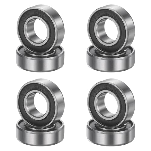 uxcell 8Pcs 688 2RS 8mmx16mmx5mm Deep Groove Ball Bearings, Double Rubber Shielded Bearing Steel ABEC5 High Performance for Industrial Machinery Precision Transmission, Black - size: 688 2RS 8mmx16mmx5mm