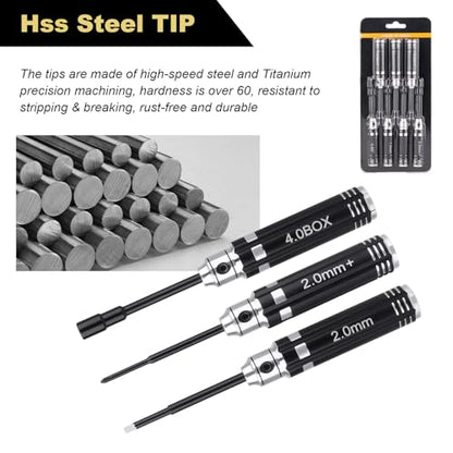 HobbyPark Mini RC Car Tools Hex Driver Set Screwdriver for TRX4M TRX4MT Axial SCX24 FCX24 FCX18 1/24 1/18 1/16 Scale Crawler Truck Buggy Rally (7-Pack)