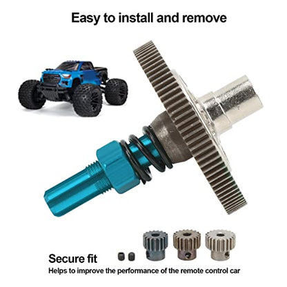 91T Slipper Gear Set, Metal Slipper Gear Set, RC Slipper Spur Gear, Slipper Clutch Spur Gear for 1/10 RC Cars Differential Upgrade Parts (Blue) - color: Blue