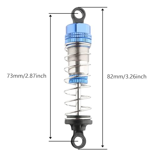 9201E RC Car 4 Pieces PX9211-18 Aluminum Shock Absorber Set Accessory Replacement Spare Parts for 9201E 9203E 9205E 9206E 9207E Trucks 200E 207E 210E Trucks(Blue)