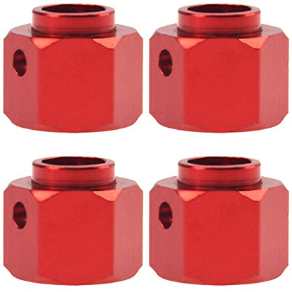 ShareGoo Aluminum RC 12mm Hex Extended Wheel Hex Hub Extension 9mm Offset Spacers Compatible with Traxxas TRX4 TRX6 1/10 RC Crawler (9mm, Red) - color: Red, size: 9mm