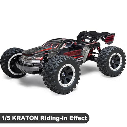 LRFHL 1/5 RC Monster Truck Tires 4PCS, White | 24mm Hex Wheels MX43 RC Tires for Traxxas 1/5 X-MAXX 8S Arrma 1/5 Kraton 8S 1/5 Outcast 8S - color: White