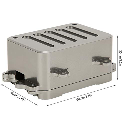 Tbest RC Receiver Box, Strong Sealed Metal Design ESC Upgrade Precision Fit 1/10 Scale RC Crawler Accessories for Off-Road Rock Crawling Model Building Enthusiasts