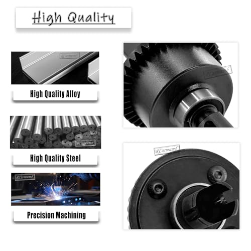 43T Differential Active with 10T Input Gear Upgrades Part for 1/7 Fireteam Mojave 1/8 Karton Notorious Outcast Talion,Metal Diff Set Hops Up,Replace #ARA310957,Black - color: Black(43T-10T)
