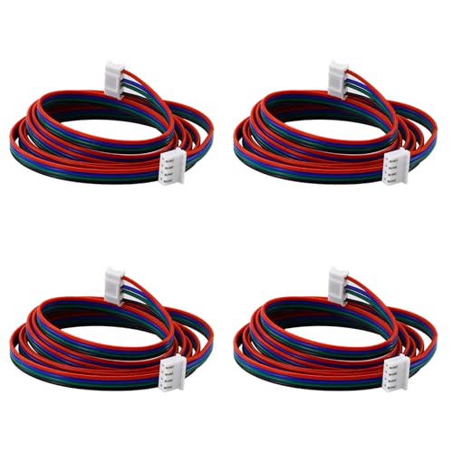 4 Pcs 3D Printer Stepper Motor Cable 4Pin to 6Pin, 1000mm XH2.54 Stepper Motor Wire for Nema 17 Stepper Motors, - style: 4Pcs Stepper Motor Cable 1M