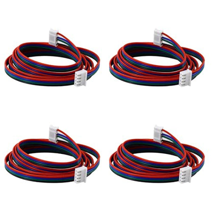 4 Pcs 3D Printer Stepper Motor Cable 4Pin to 6Pin, 1000mm XH2.54 Stepper Motor Wire for Nema 17 Stepper Motors, - style: 4Pcs Stepper Motor Cable 1M
