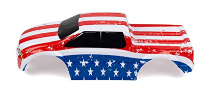SummitLink Custom Body Compatible for T/E Maxx Shell Cover E-Maxx 1/10 Scale RC Car (Truck not Included) (Flag Strip) - style: Flag Strip